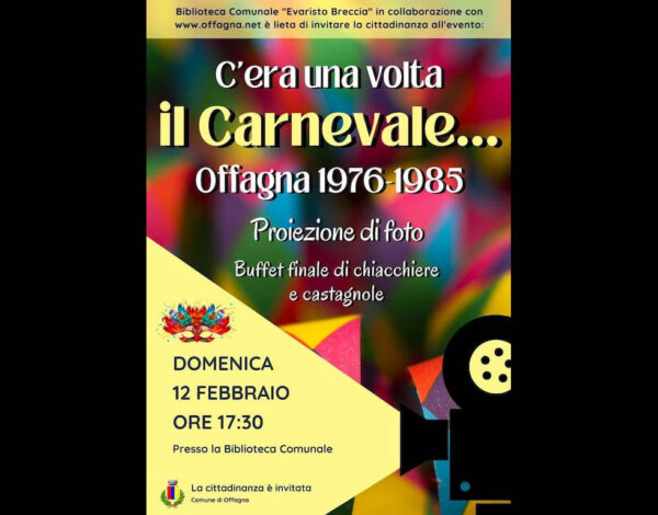 2023 Proiezione fotografica “c’era una volta il carnevale” Offagna 1976-1985